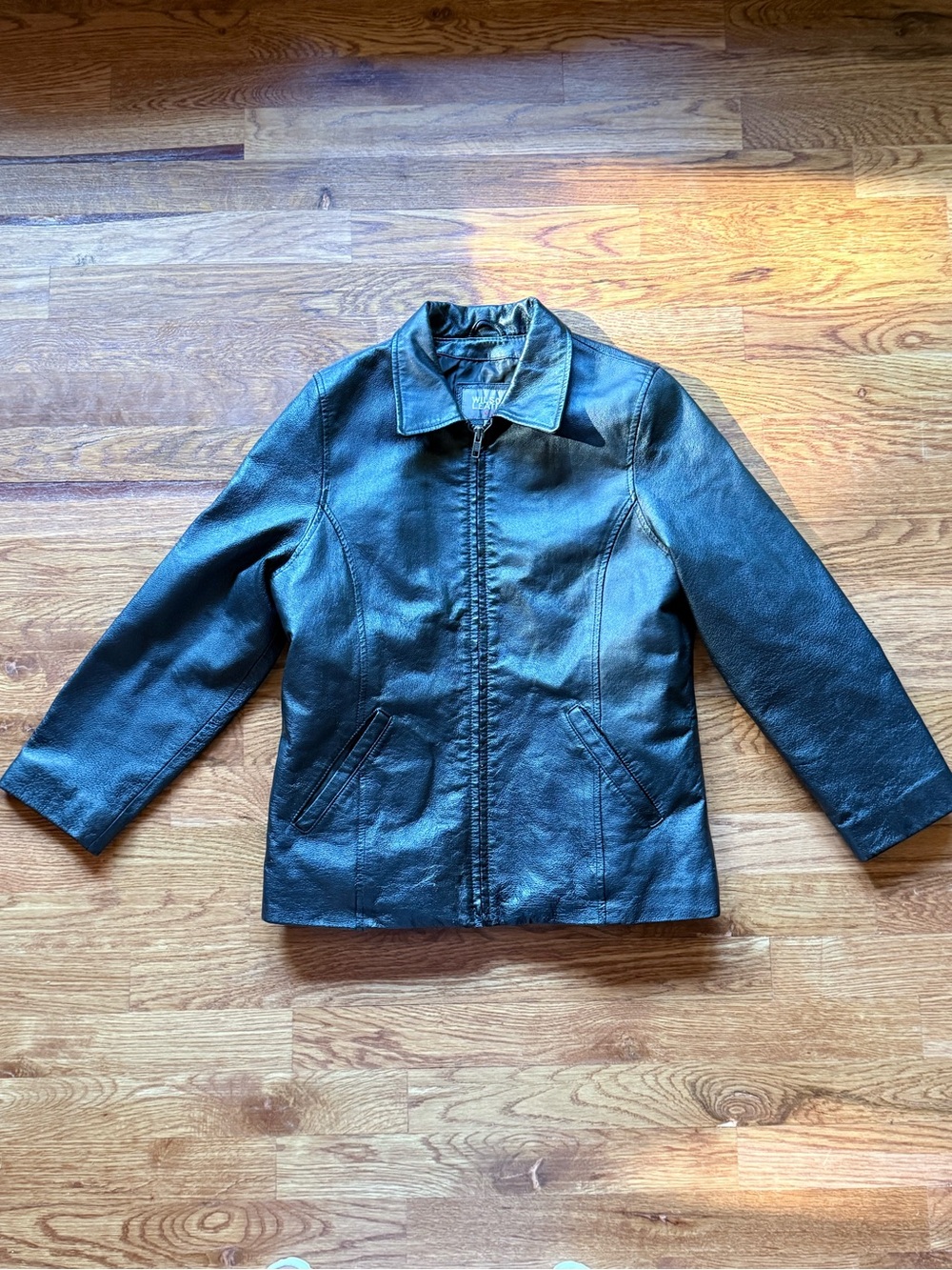 Wilsons Leather Black Zip-Front Kids Leather Jacket
